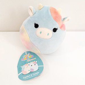 Squishmallows Caedyn Caedia / 5" Mini Flip A Mallow / Cute Plush Cow Pink Blue